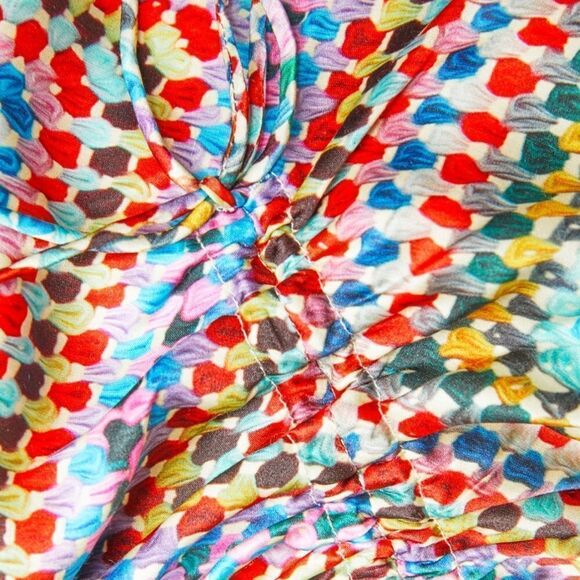 Allsaints ASilk Blend Midi Slip Dress Asymmetric Hem Multicolor Size 10‎ - Picture 5 of 16